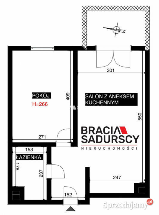 Mieszkanie 3664m2 2pok Kraków Szafrana