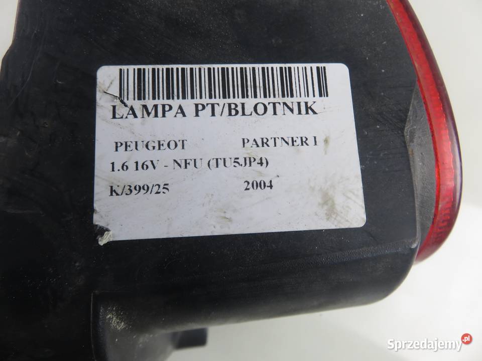 LAMPA PRAWA TYLNA PEUGEOT PARTNER I osobowe