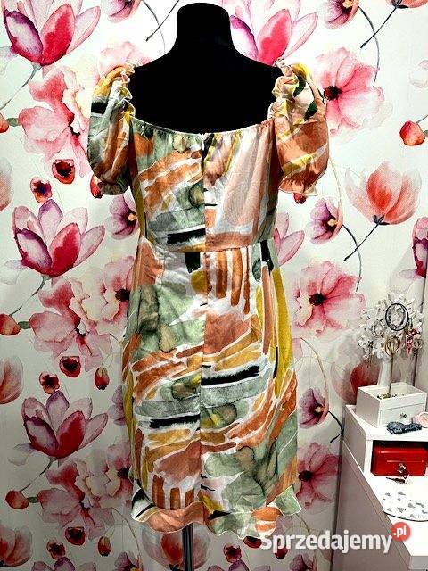shein sukienka imprezowa modny wzór falbanki zachodniopomorskie