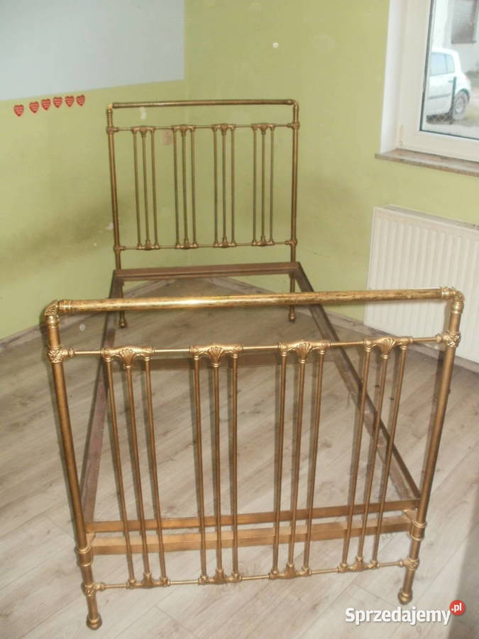 Zabytkowe metalowe łóżko 90 x 200 Żnin