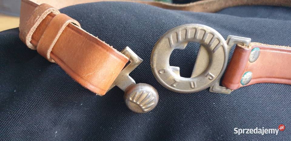 Harcerski pasek skórzany ZHP z dawnych lat warmińsko-mazurskie Reszel