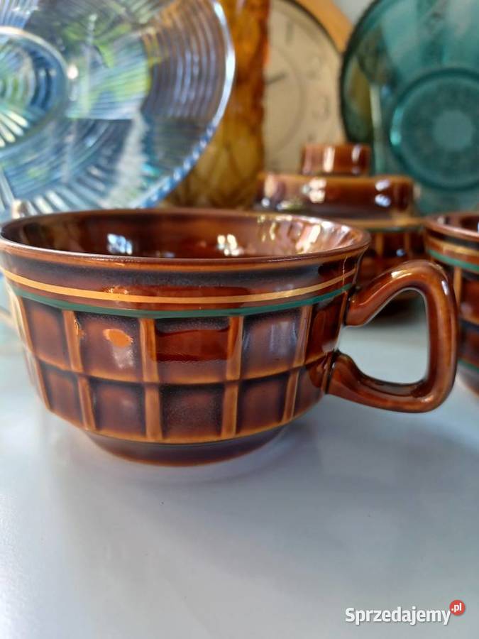 Ceramika Pruszków PRL elementy serwisu złocenia Łódź