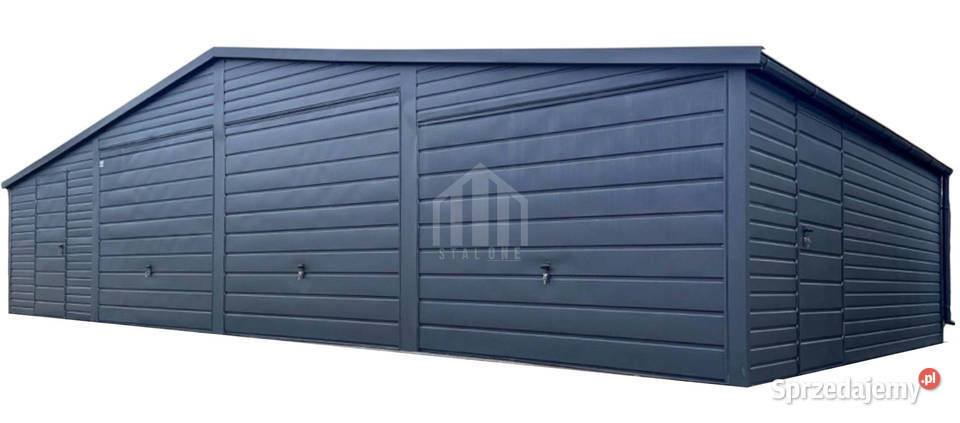 Garaż blaszany 12x6m 3x brama uchylna 2x drzwi Olsztyn