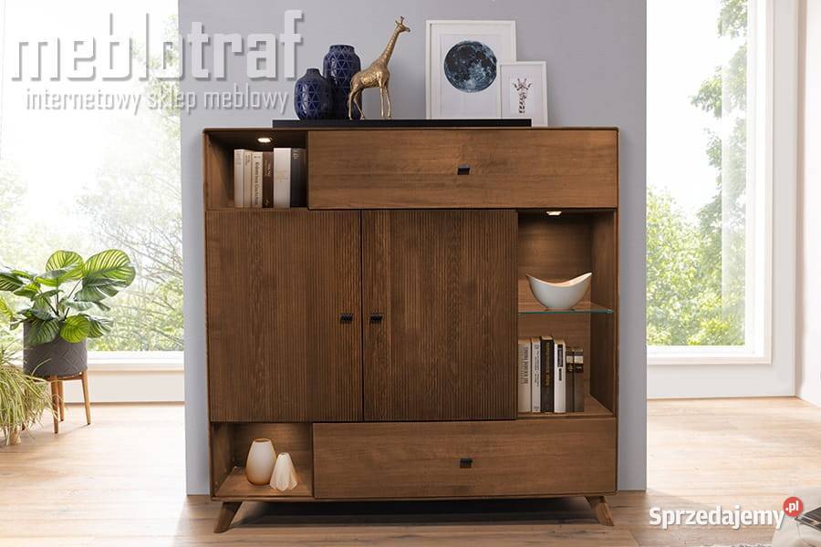 Witryna delikatne lamelkowe fronty