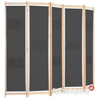 vidaXL Parawan 5panelowy szary 200 x 170 x 4 Warszawa