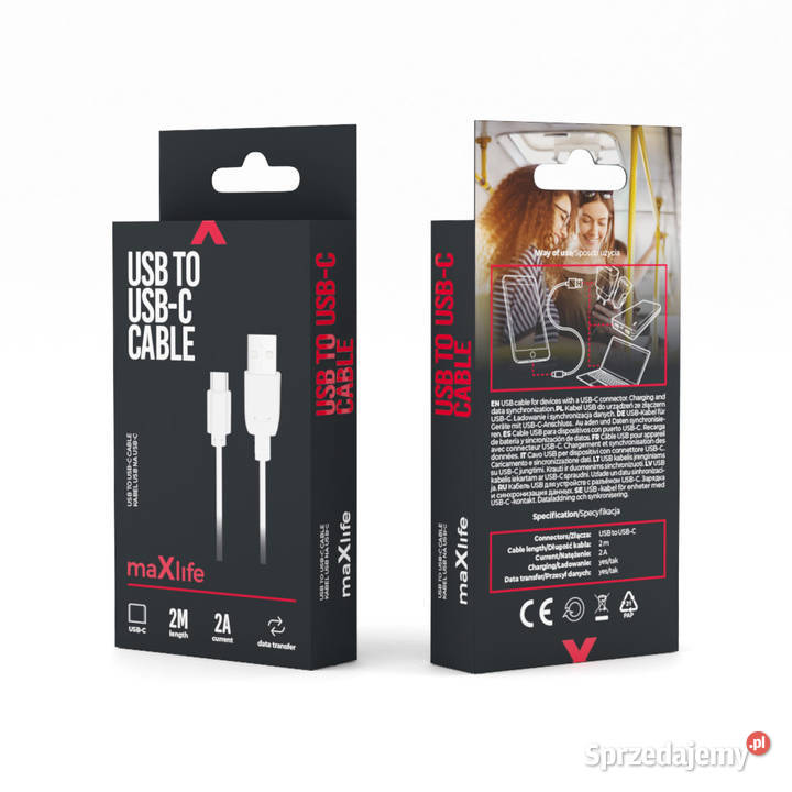Długi przewód kabel USB typeC typC 2m 2A Siemianowice Śląskie