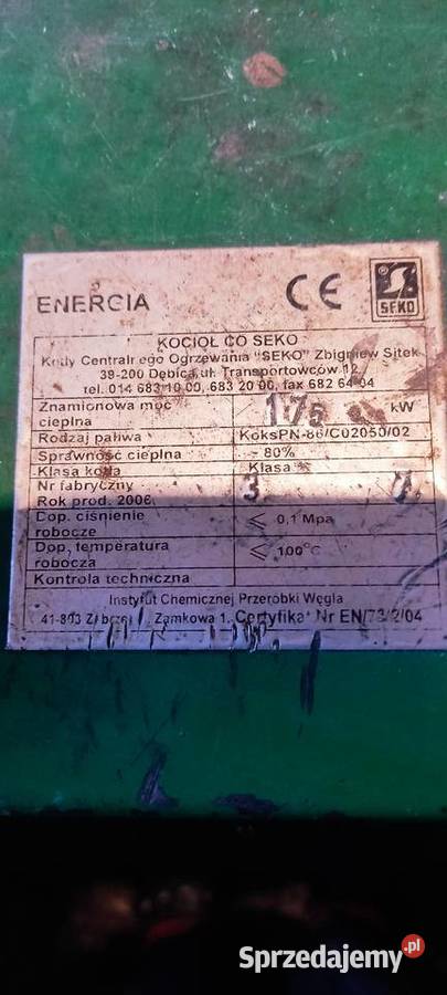 Sprzedam piec firmy seko na węgiel drzewo Żegocina