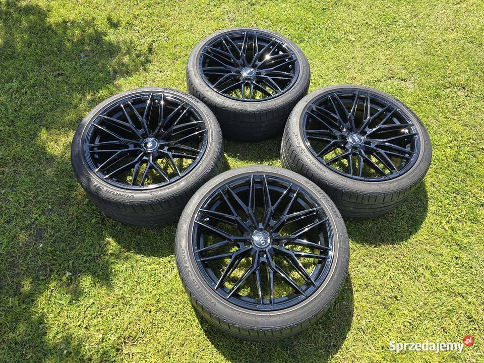 Sprzedam alufelgi czarne AUDI 19 5x112 z oponami Wielmoża