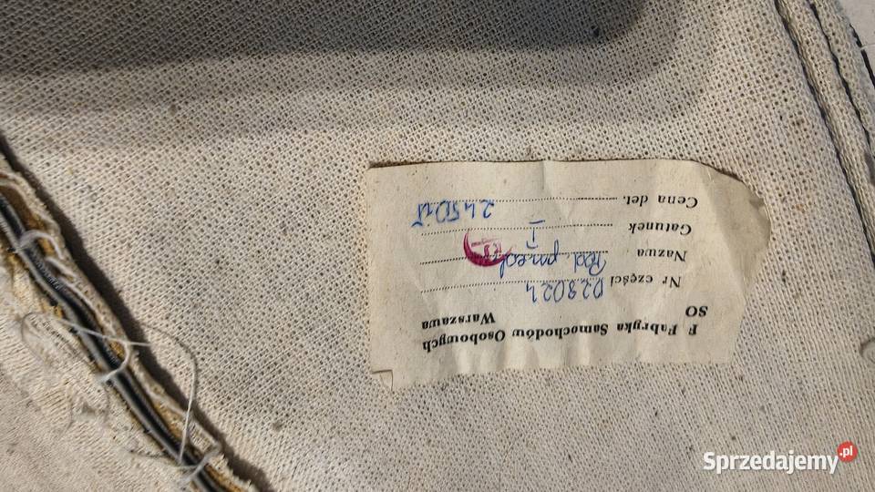 Poszycia foteli fiat 125p osobowe Nisko