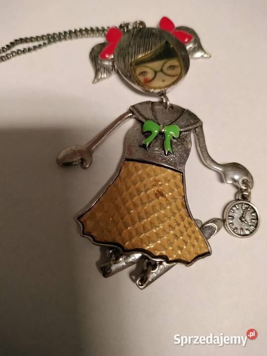 Zawieszka ruchoma dziewczyna metalowa Choszczno