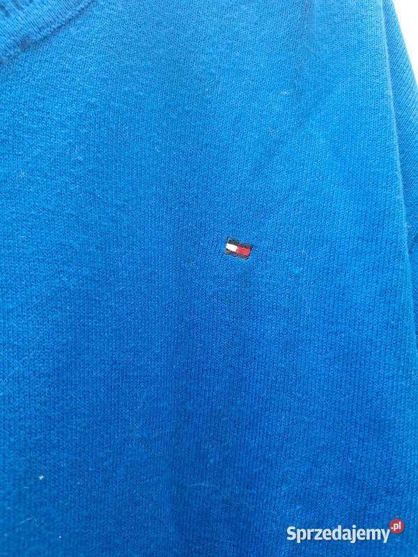 Sweter Tommy Hilfiger Rozmiar XL 100 bawełna niebieski Trąbki Wielkie