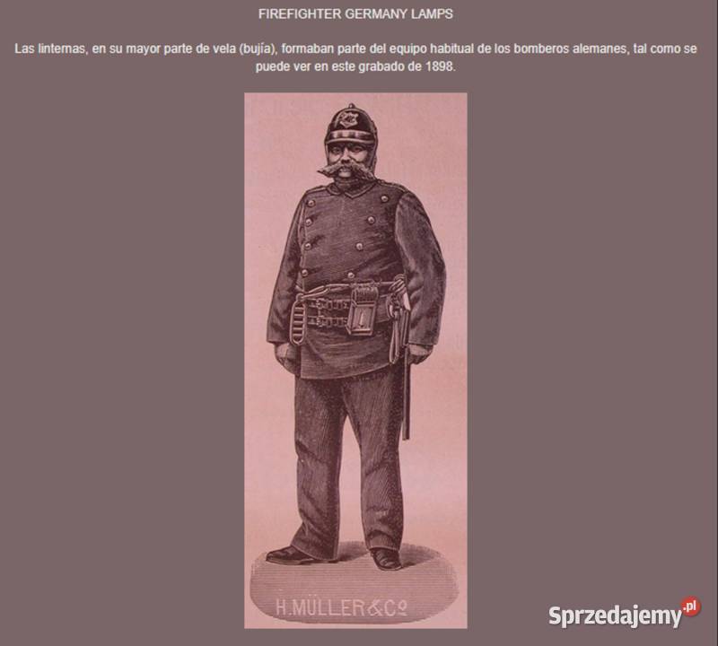Stara niemiecka strażacka lampa lampka świecowa Legnica