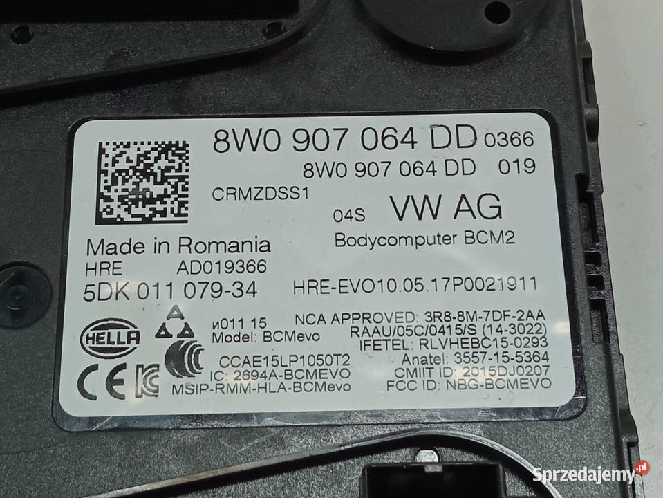 MODUŁ BCM2 8W0907064DD 5DK01107934 Audi Q7 II Rok produkcji 2017
