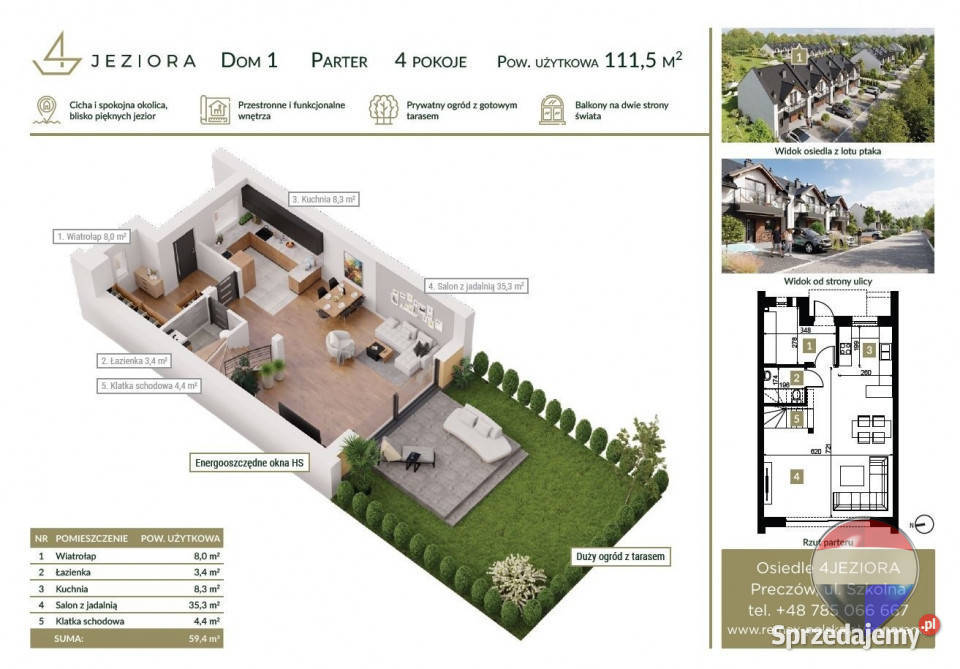 Nowoczesne domu w oazie spokoju 322.7m2 Sprzedaż Preczów