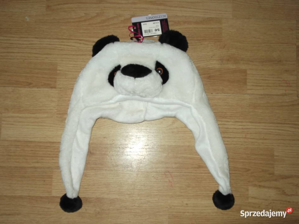 Nowa oryginalna czapka zimowa Panda dziewczynka Trzcianka
