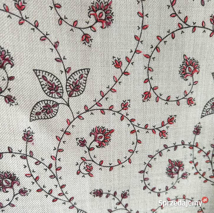 Duży szal orientalny indyjski haftowany haft Uniseks Szczecin