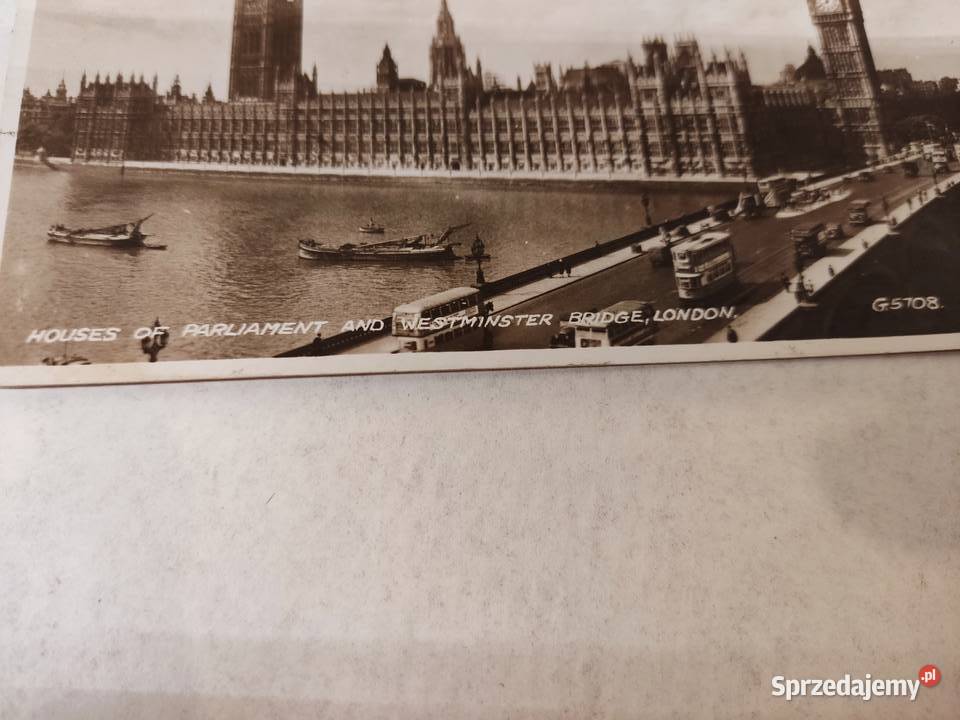 Pocztówka widokówka Pałac i most Westminsterski opolskie Głuchołazy