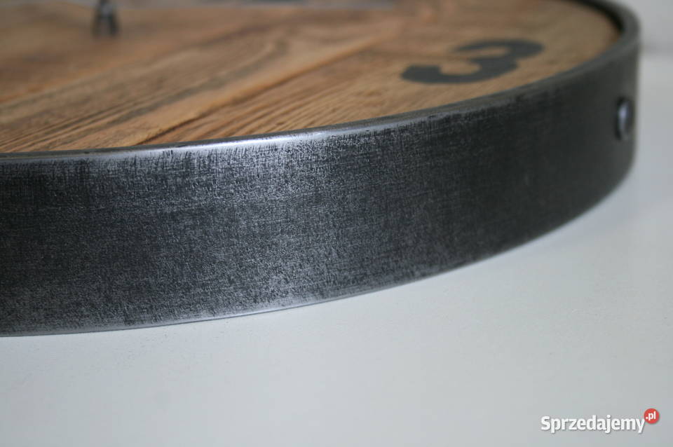 Zegar wiszący rustykalny loft industrialny Zegary podkarpackie