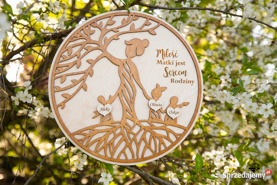 Drzewo Życia NA DZIEŃ MATKI MAMY Serca Grawer inny kolor