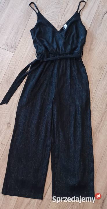 HM Damski Kombinezon Elegancki Czarnosrebrny 34 Radomsko