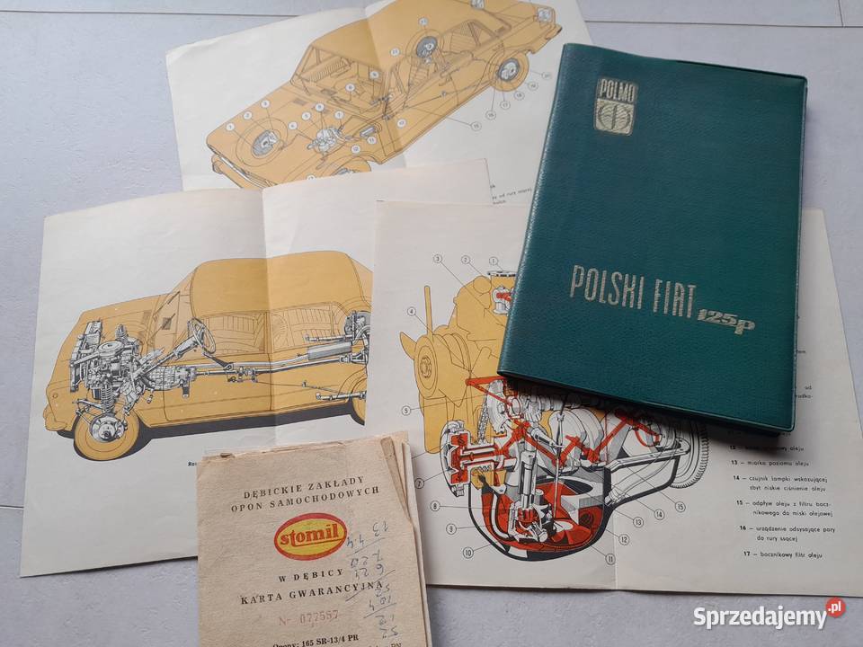 Stara książeczka Polski Fiat 125p pierwsze Dąbrowa Górnicza sprzedam