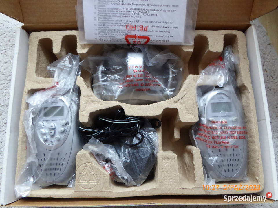 Nieużywane dwa radiotelefony z bazą FIRST o GPS i akcesoria Olsztyn sprzedam