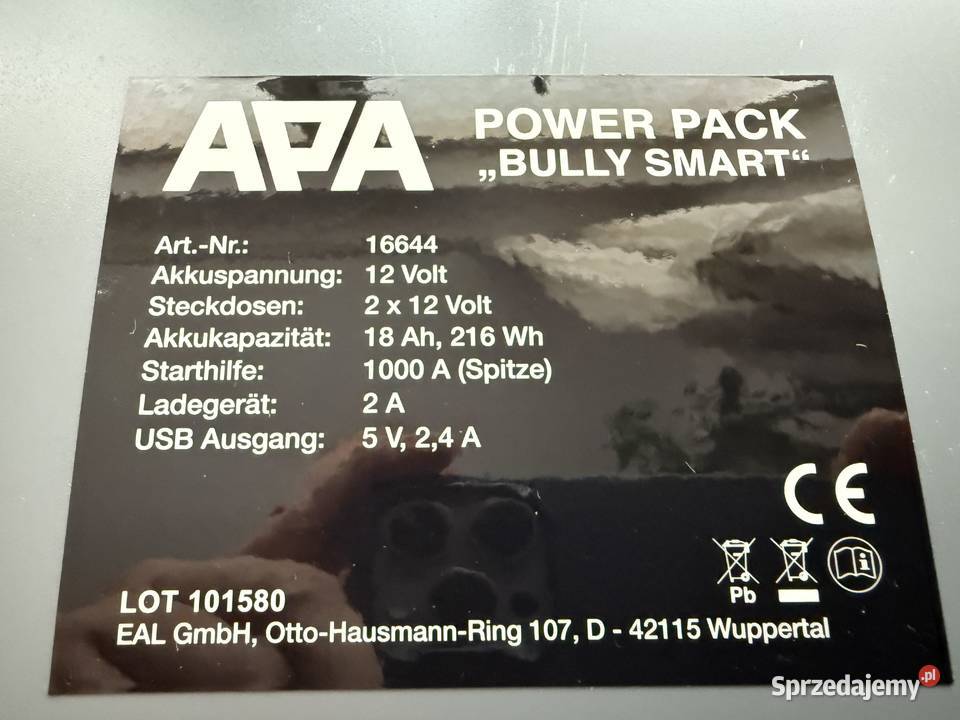 APA 16644 Power Pack Bully Smart urządzenie Pozostałe Warszawa