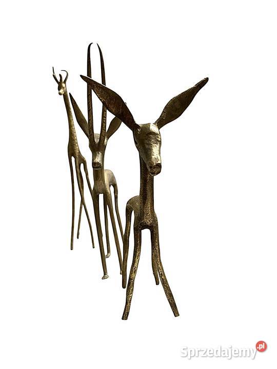 Zestaw figurek mosiężnych retro vintage Warszawa