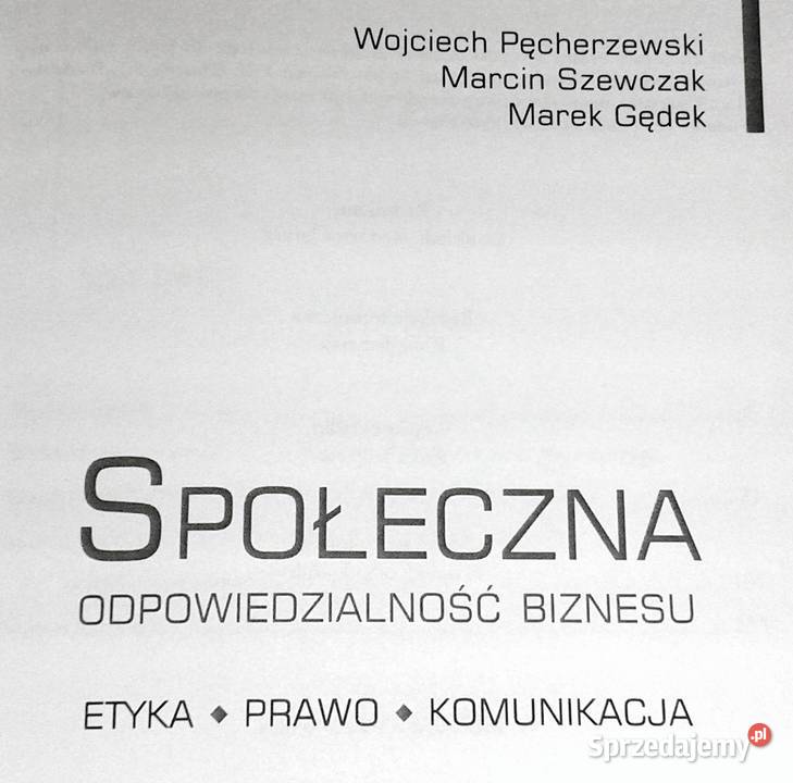 Społeczna odpowiedzialność biznesu Wojciech Chełm