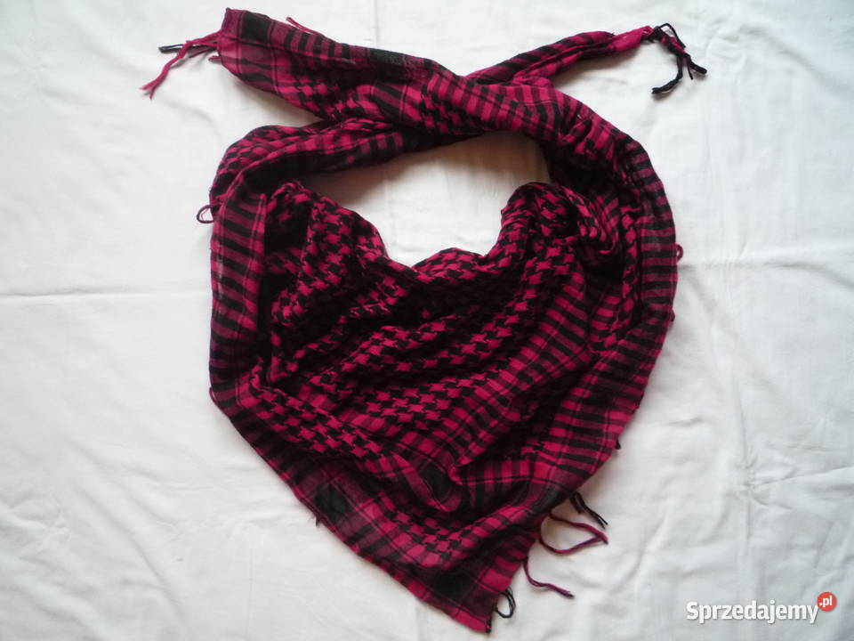 Duża Chusta różowo czarna 110 x 110 Nowa Szczecin