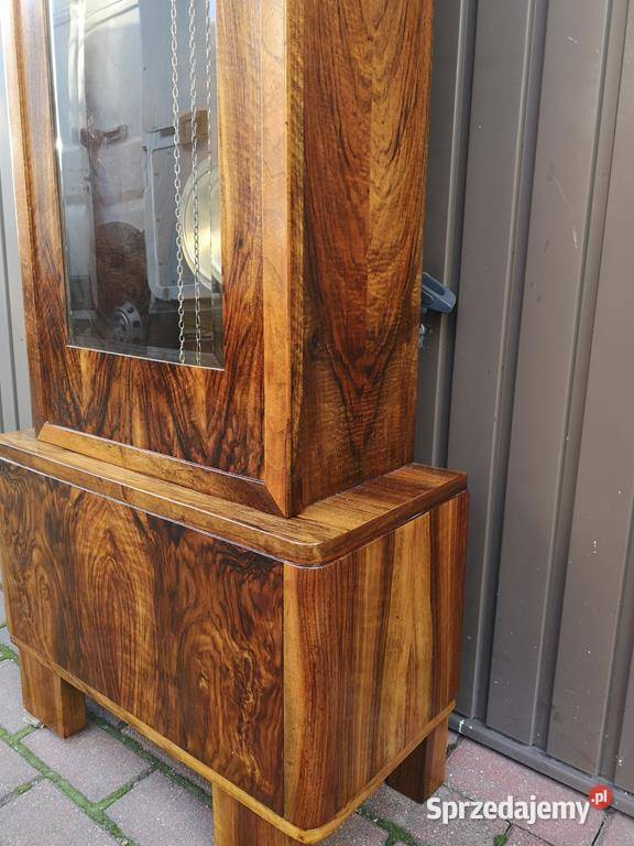 Zegar Stojący Orzech ArtDeco Stary Antyk wielkopolskie Swarzędz