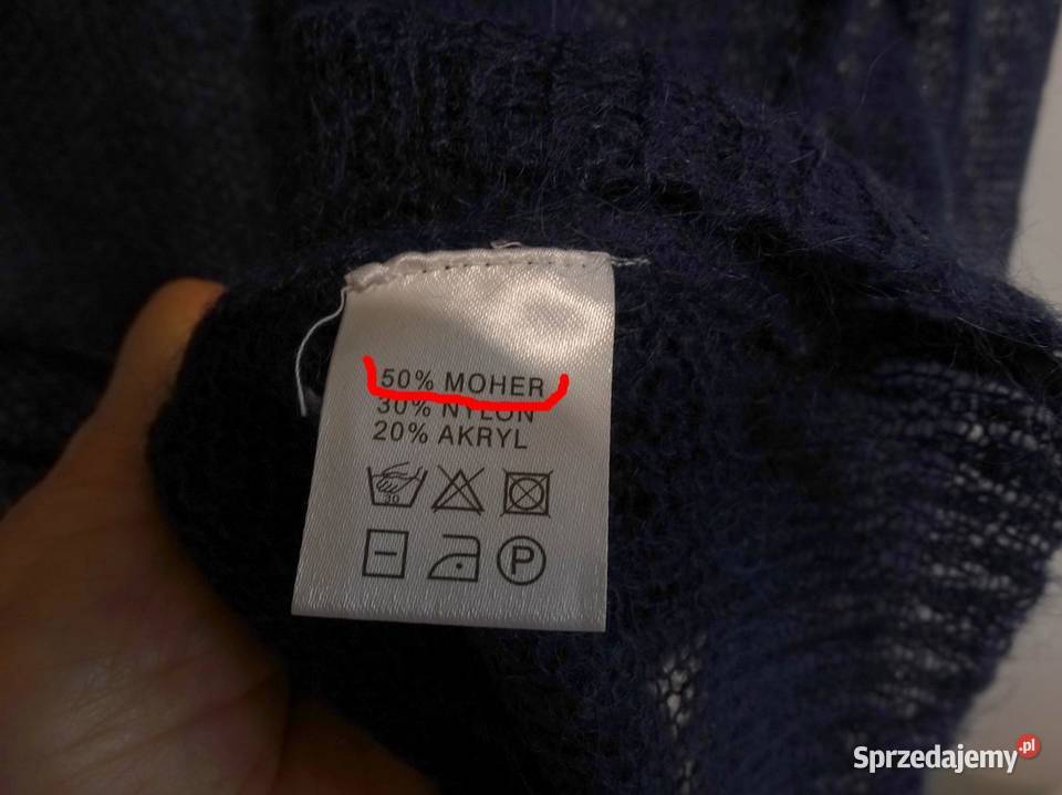 Sweter z Golfem Moherowy 50 Moher Mgiełka Łomża