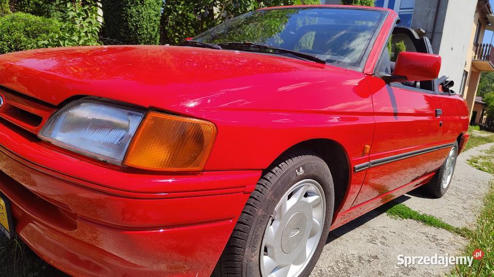 Ford Escort Cabrio 91 Żółte tablice Nowy Dach Rok produkcji 1991 śląskie Będzin