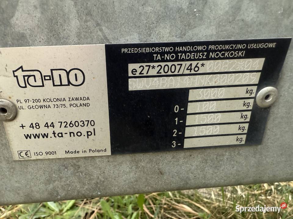 Laweta TANO 6 metrów 2021 nowa Opoczno