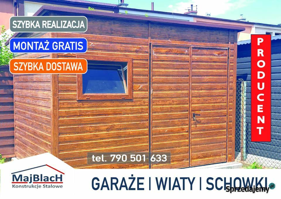 Garaż Blaszany Schowek na Narzędzia Wiatka zachodniopomorskie Kołobrzeg