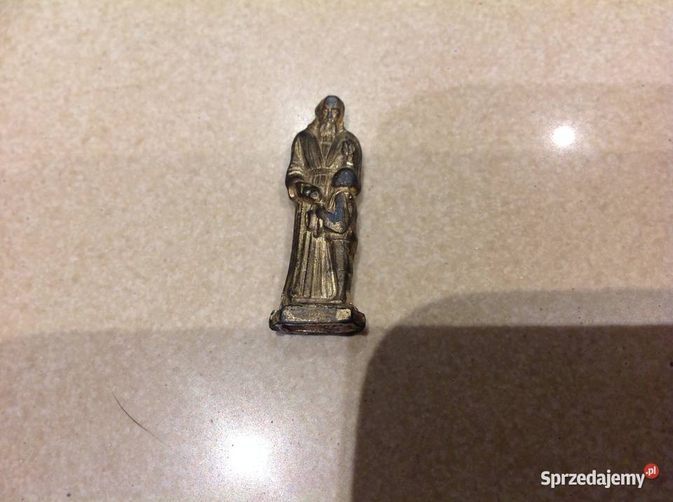 Stara Figurka Mosiężna Św ANTONI Miniaturka lubuskie Nowa Sól