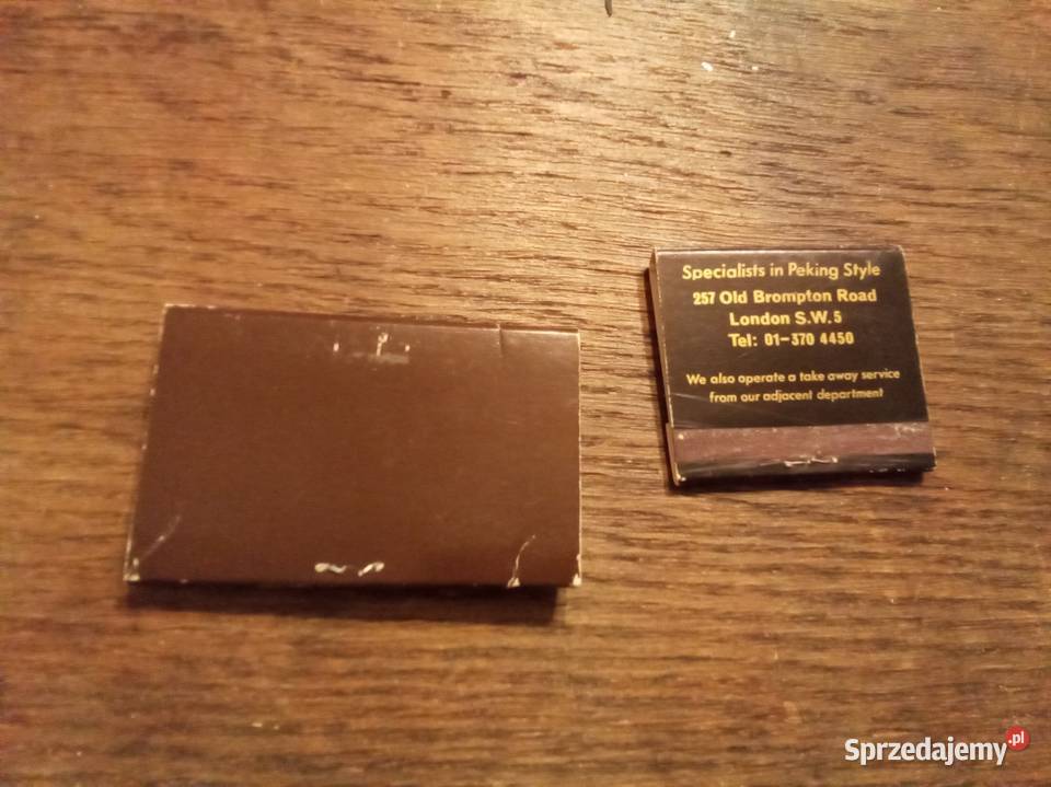 Pudełka zapałek z londyńskich restauracji lata