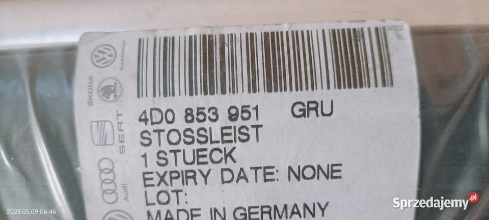 NOWA LISTWA DRZWI LEWY PRZÓD AUDI A8 D2 LZ1T Luzino