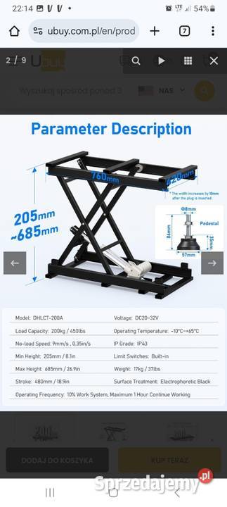 Podnosnik warsztatowy Dihool śląskie Gliwice