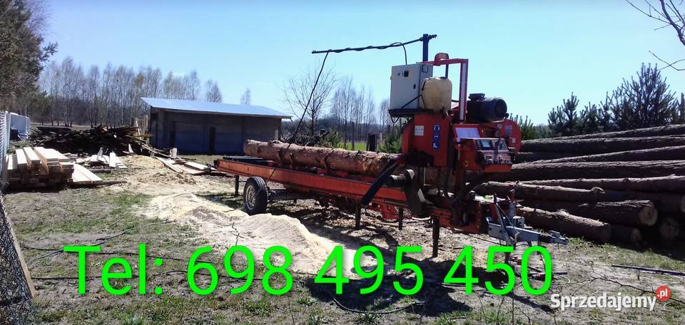 Tartak mobilny trak taśmowy przejezdny