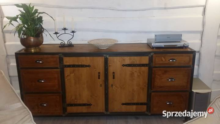 Szafka LoftKomoda industrialna RTVLoftMeble mazowieckie Warszawa