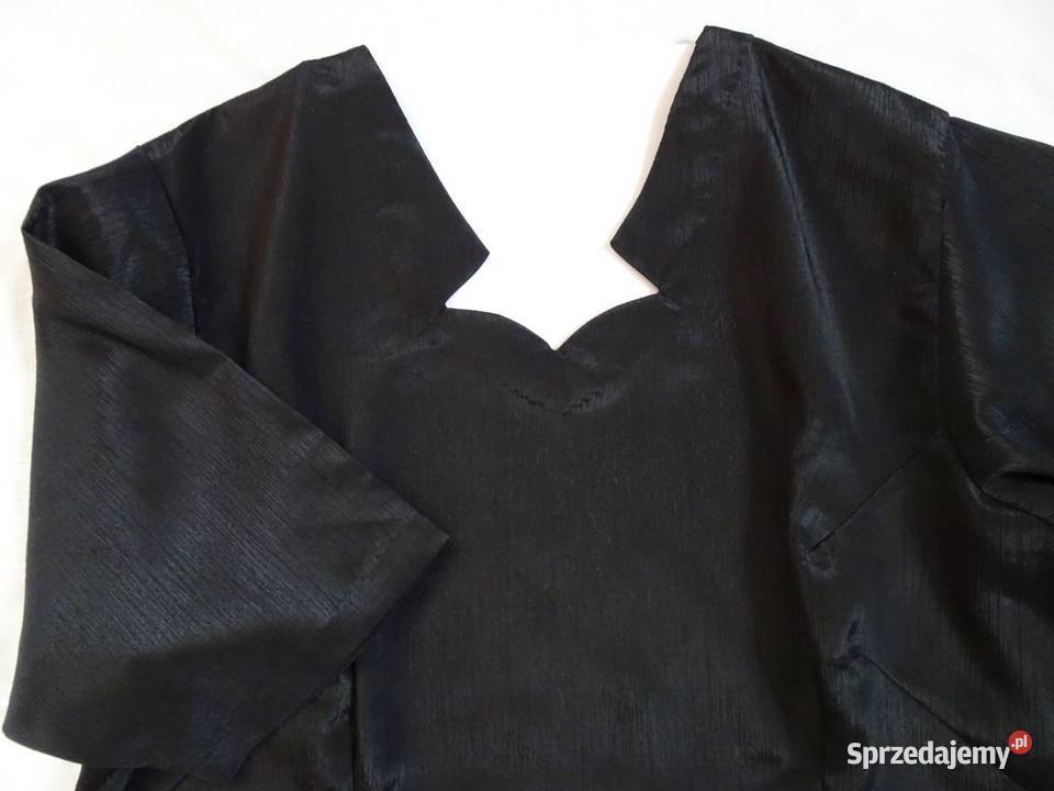 czarna midi sukienka z rozcięciami 44 Nowy Sącz sprzedam