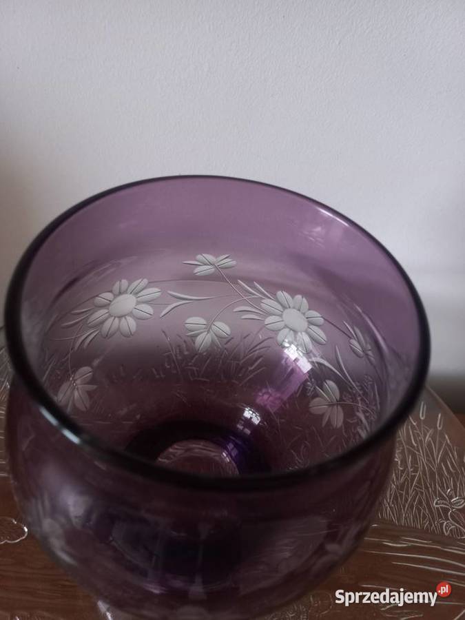 Wazon fioletowy szkło Toruń sprzedam