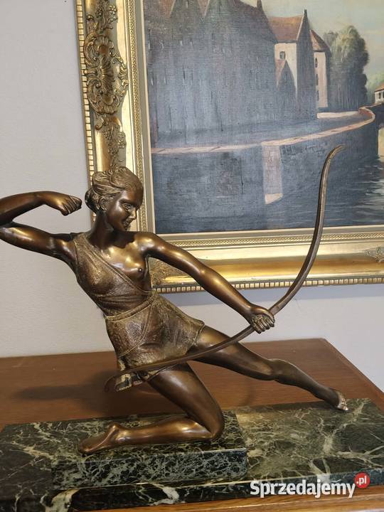 Figura z brązu Diana Bogini Myśliwych Antyki Iwonicz-Zdrój sprzedam