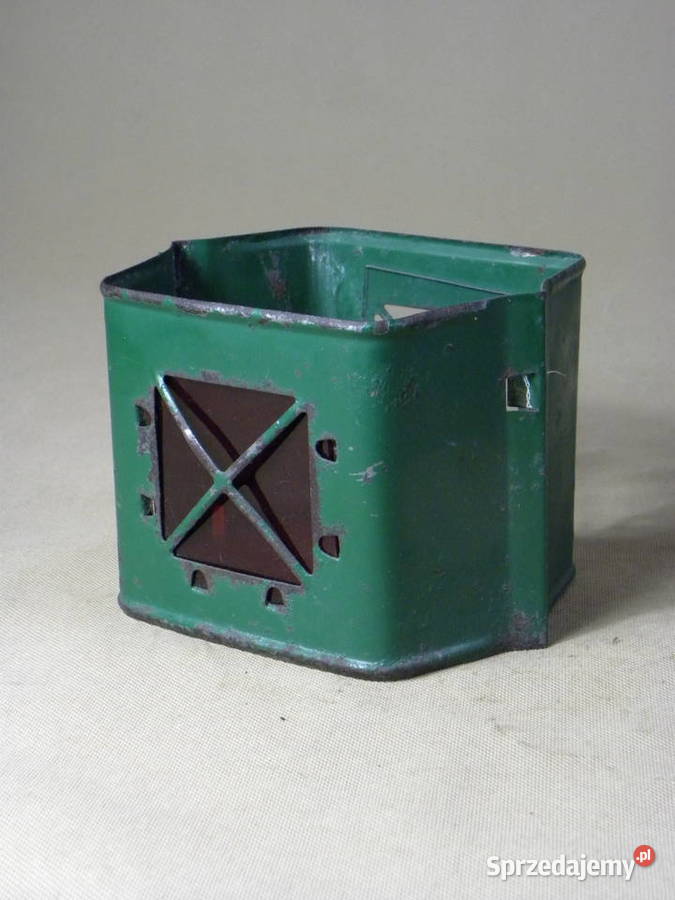 Metalowa osłona drogowa polskiej lampy naftowej Legnica