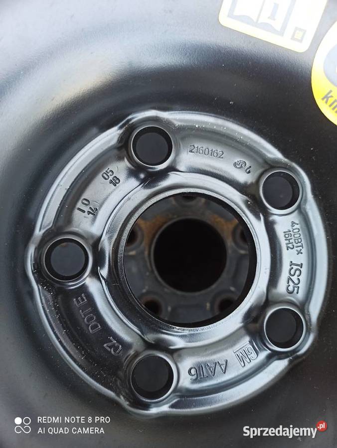Opel Astra K koło dojazdowe zapasowe Dzierżoniów