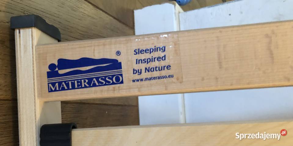 Łóżko LUND drewniane dąb Stelaż Materasso