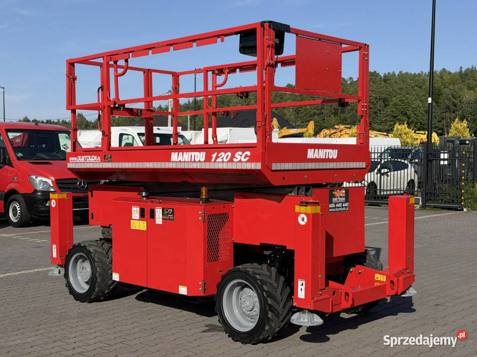 podnośnik nożycowy Manitou 120 SC Platforma Rok produkcji 2017 Widełki