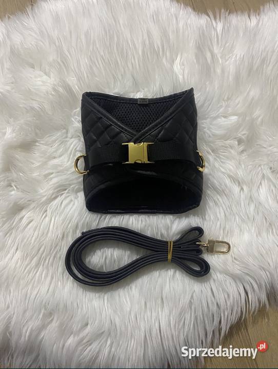 Nowe szelki bezuciskowe i smycz psa Chanel ML
