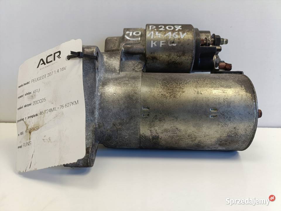Peugeot 207 14 16V ROZRUSZNIK 9647982880 sprzedam
